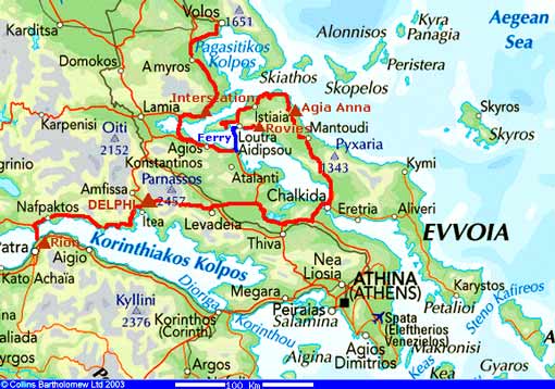 Central Greece: Delphi and Euboia - click to close