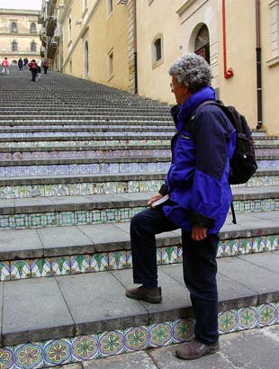 Majolica-tiled steps at Caltagirone - click to close