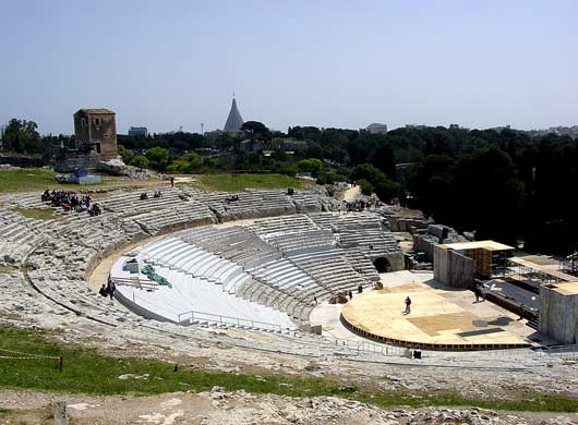 Hellenistic theatre at Syracuse - click to close