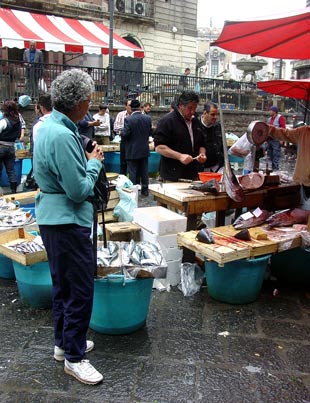 Catania fish market - click to close