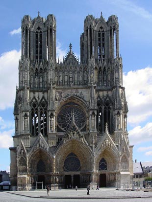 Reims Cathedral west facade - click to close