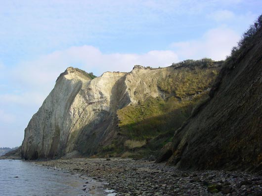 Moler cliffs on Fur island overlooking Limfjorden - click to close