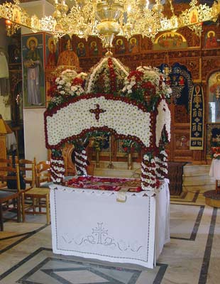 Flower decked Epitaphios - click to close