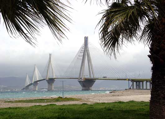 The Rion Bridge spanning Gulf of Corinth - click to close
