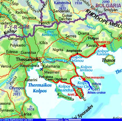 Halkidiki and East Makedonia - click to close