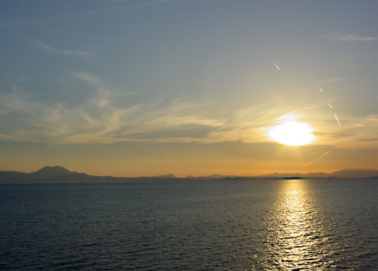 Sunset over Ionian Sea - click to close