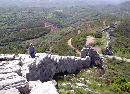 Ancient Messene fortification walls - click to close