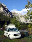 Camp in Italian Alps